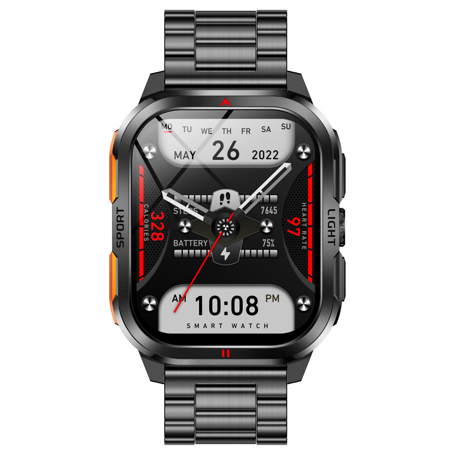 Смартгодинник UWatch Smart Fantastic Steel 2.01 IPS Retina, сталевий корпус, 2 ремінці — фото 9