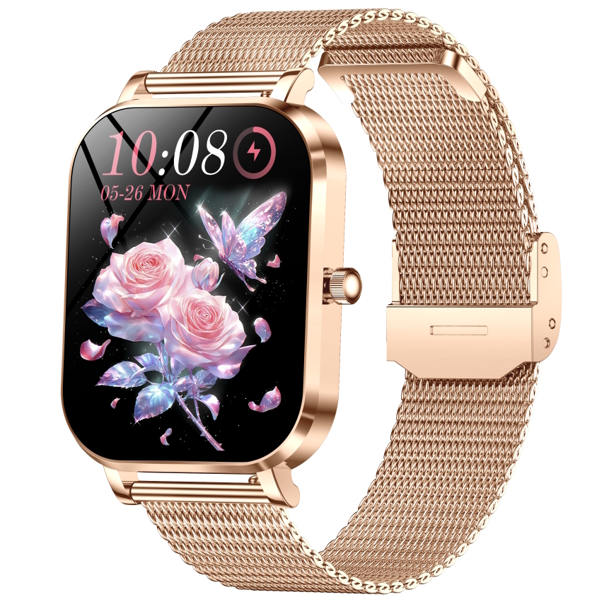 Жіночий смартгодинник UWatch Smart Miami із золотистим корпусом і Bluetooth-дзвінками