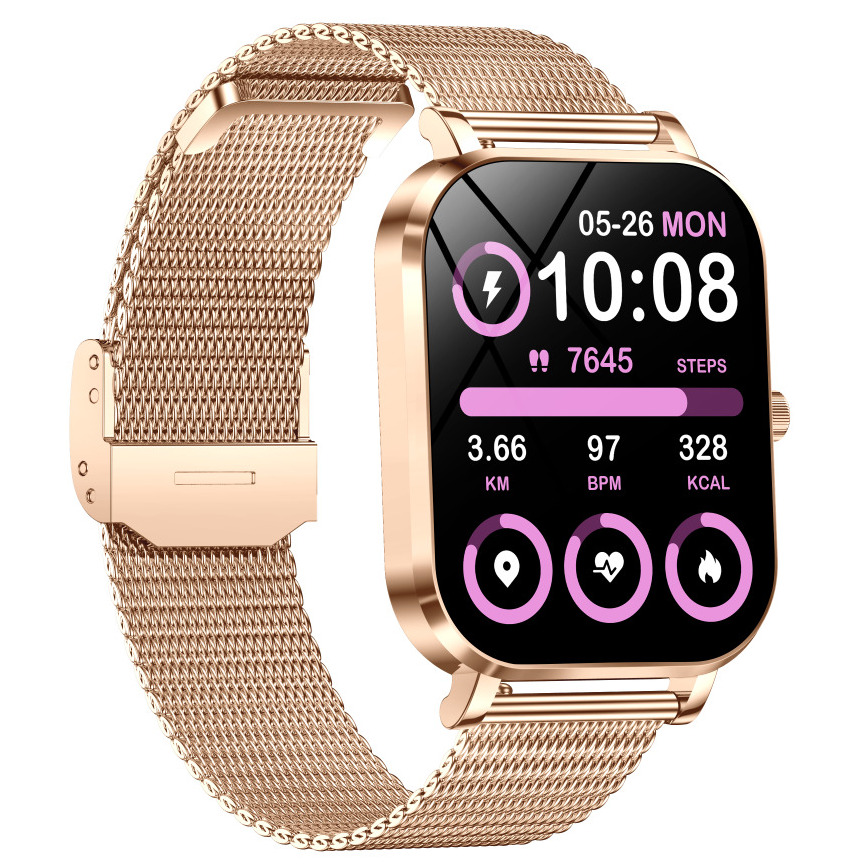 Жіночий смартгодинник UWatch Smart Miami із золотистим корпусом і Bluetooth-дзвінками — фото 3