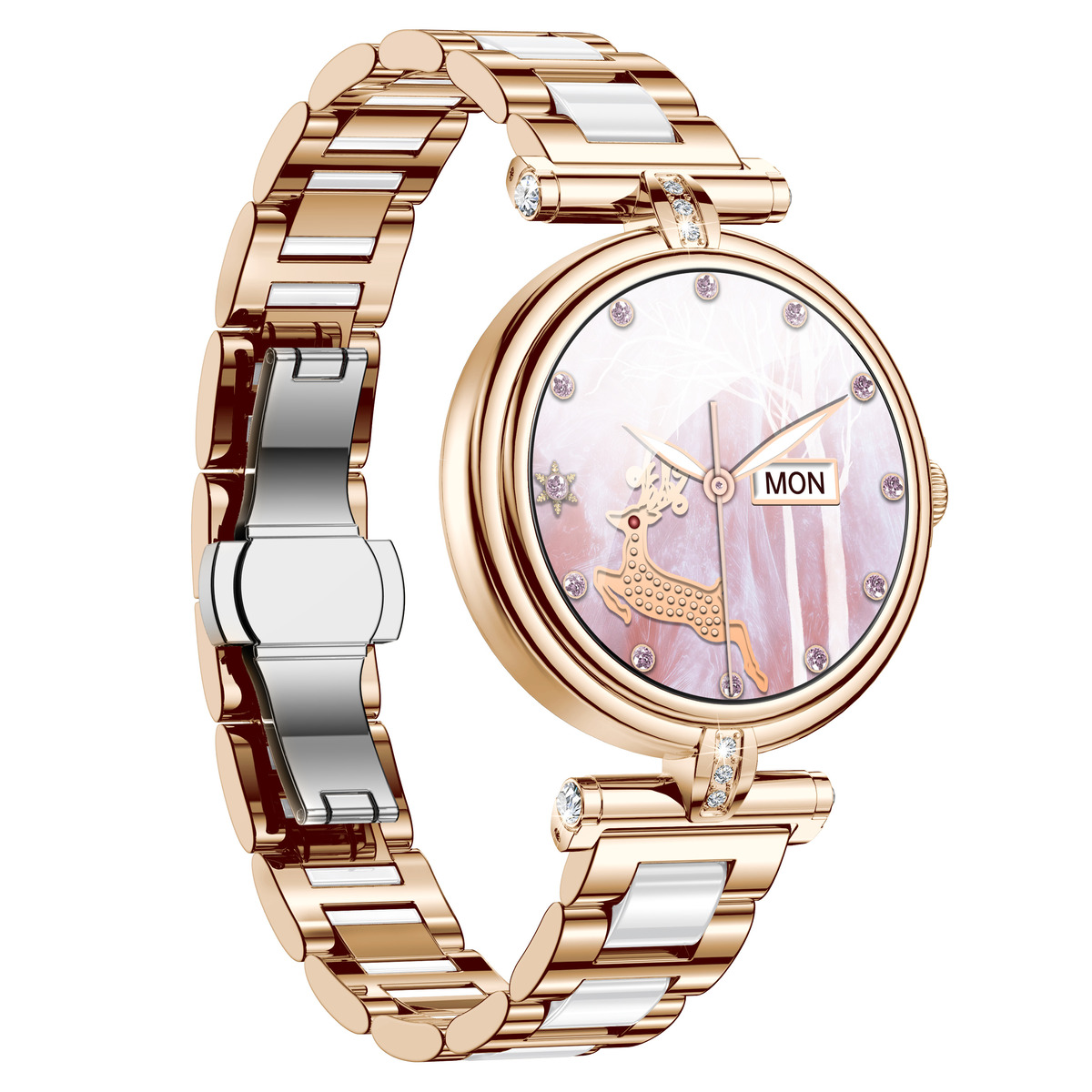 Смарт-годинник UWatch Smart Leila Steel золотистий, 1.09 IPS, 2 ремінці — фото 3