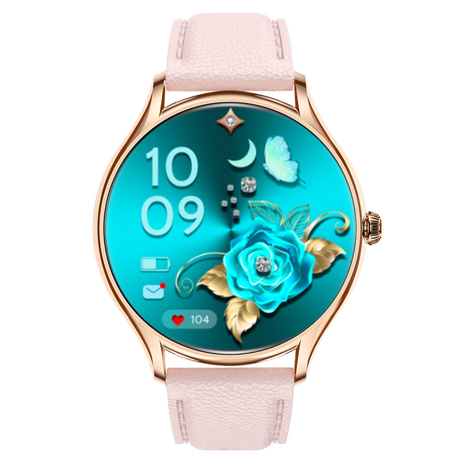 Жіночий смарт-годинник UWatch Smart Milano Gold Rubber з AMOLED-дисплеєм і 2 ремінцями — фото 2