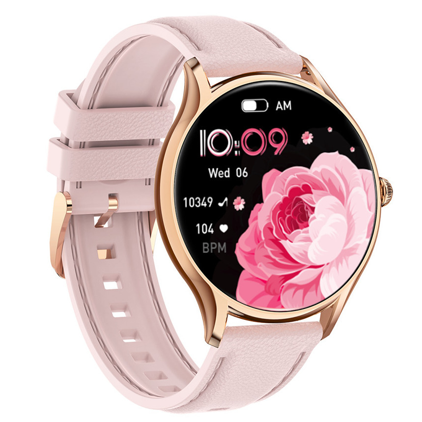 Жіночий смарт-годинник UWatch Smart Milano Gold Rubber з AMOLED-дисплеєм і 2 ремінцями — фото 3