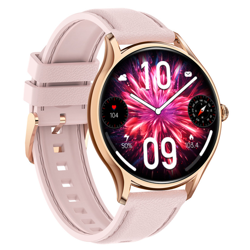 Жіночий смарт-годинник UWatch Smart Milano Gold Rubber з AMOLED-дисплеєм і 2 ремінцями — фото 10