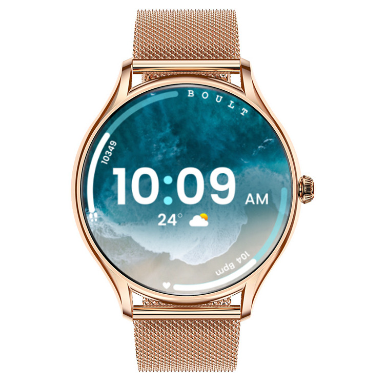 Смарт-годинник UWatch Smart Milano Gold Steel з AMOLED-дисплеєм і 2 ремінцями — фото 2