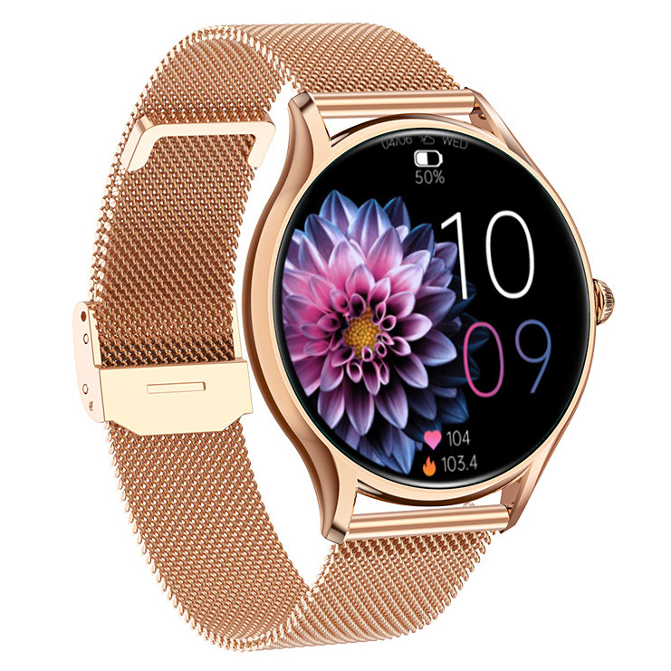 Смарт-годинник UWatch Smart Milano Gold Steel з AMOLED-дисплеєм і 2 ремінцями — фото 3
