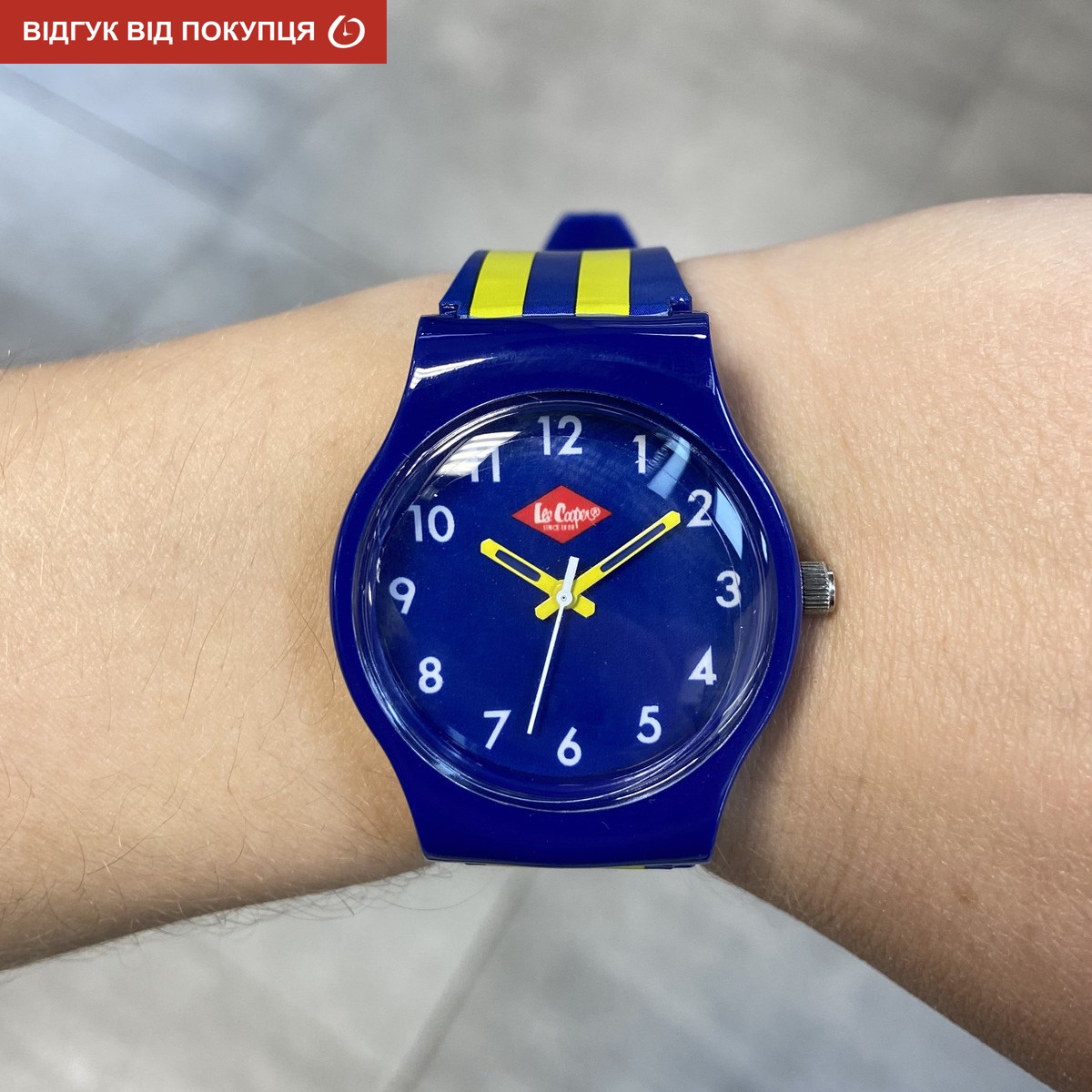 Дитячий годинник Lee Cooper Kids 1828 для хлопчиків, синьо-жовтий ремінець — фото 5