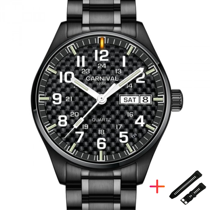 Чоловічий годинник Carnival Black Jack R-Series 2288 з 2 ремінцями — фото 7