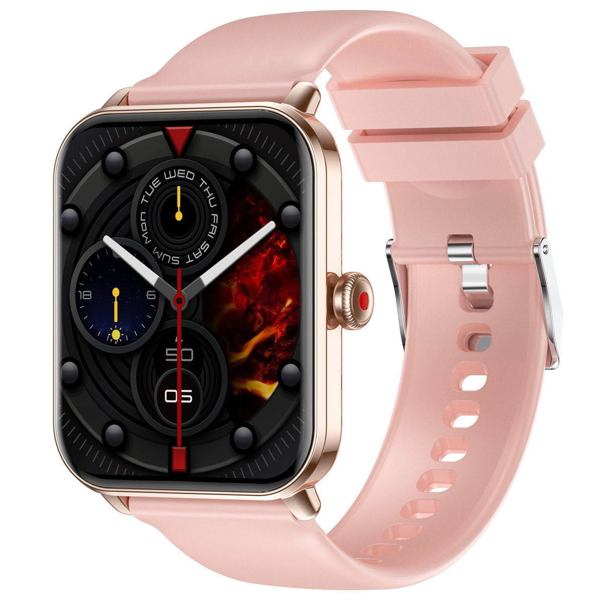 Смарт-годинник UWatch Smart Eva Rubber з 1.83-дюймовим дисплеєм і 2 ремінцями, рожевий — фото 2