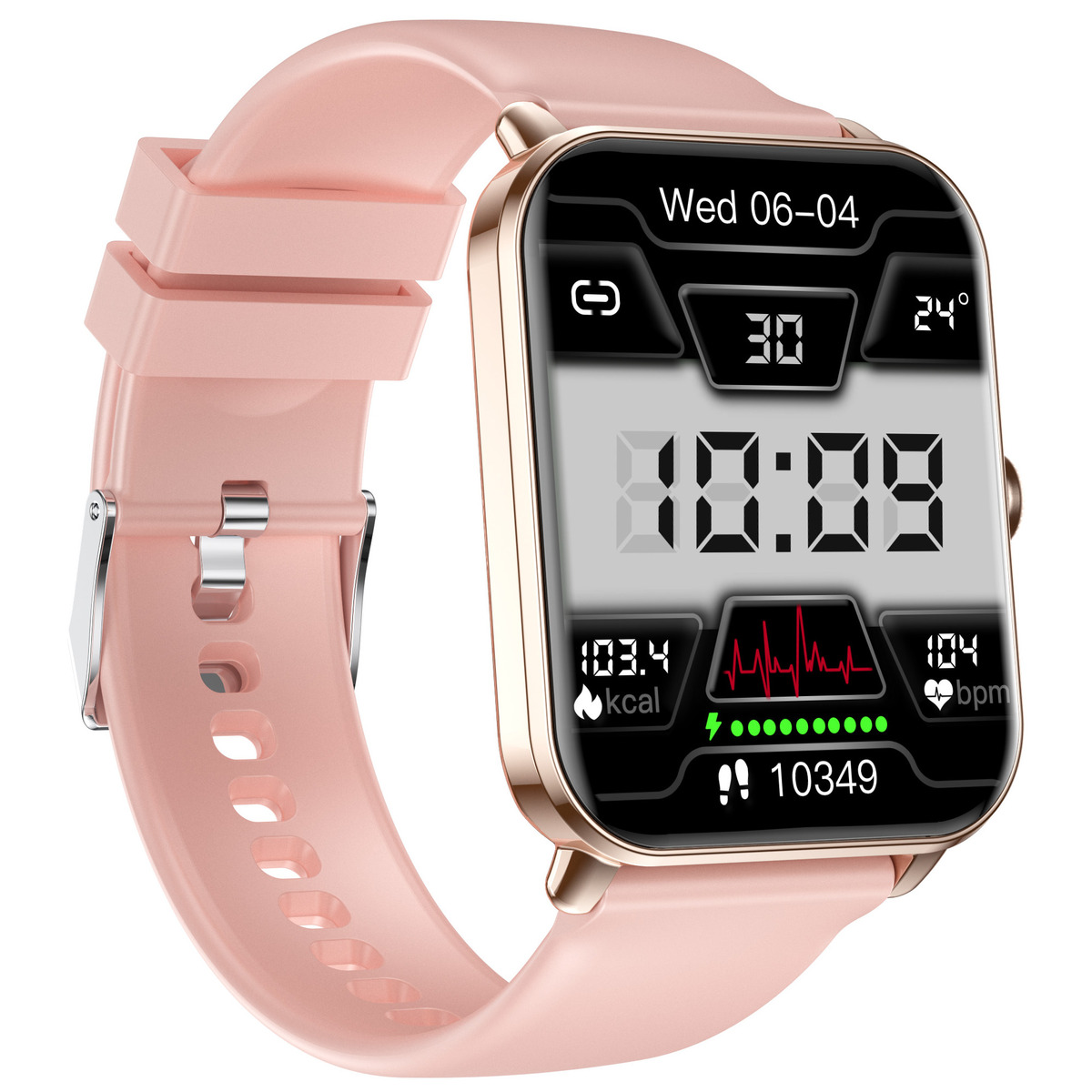 Смарт-годинник UWatch Smart Eva Rubber з 1.83-дюймовим дисплеєм і 2 ремінцями, рожевий — фото 3