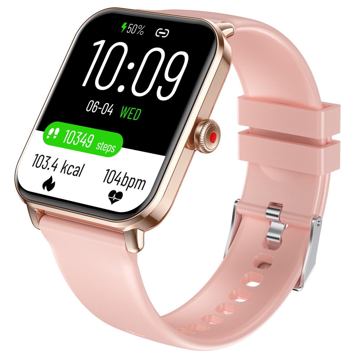 Смарт-годинник UWatch Smart Eva Rubber з 1.83-дюймовим дисплеєм і 2 ремінцями, рожевий — фото 7