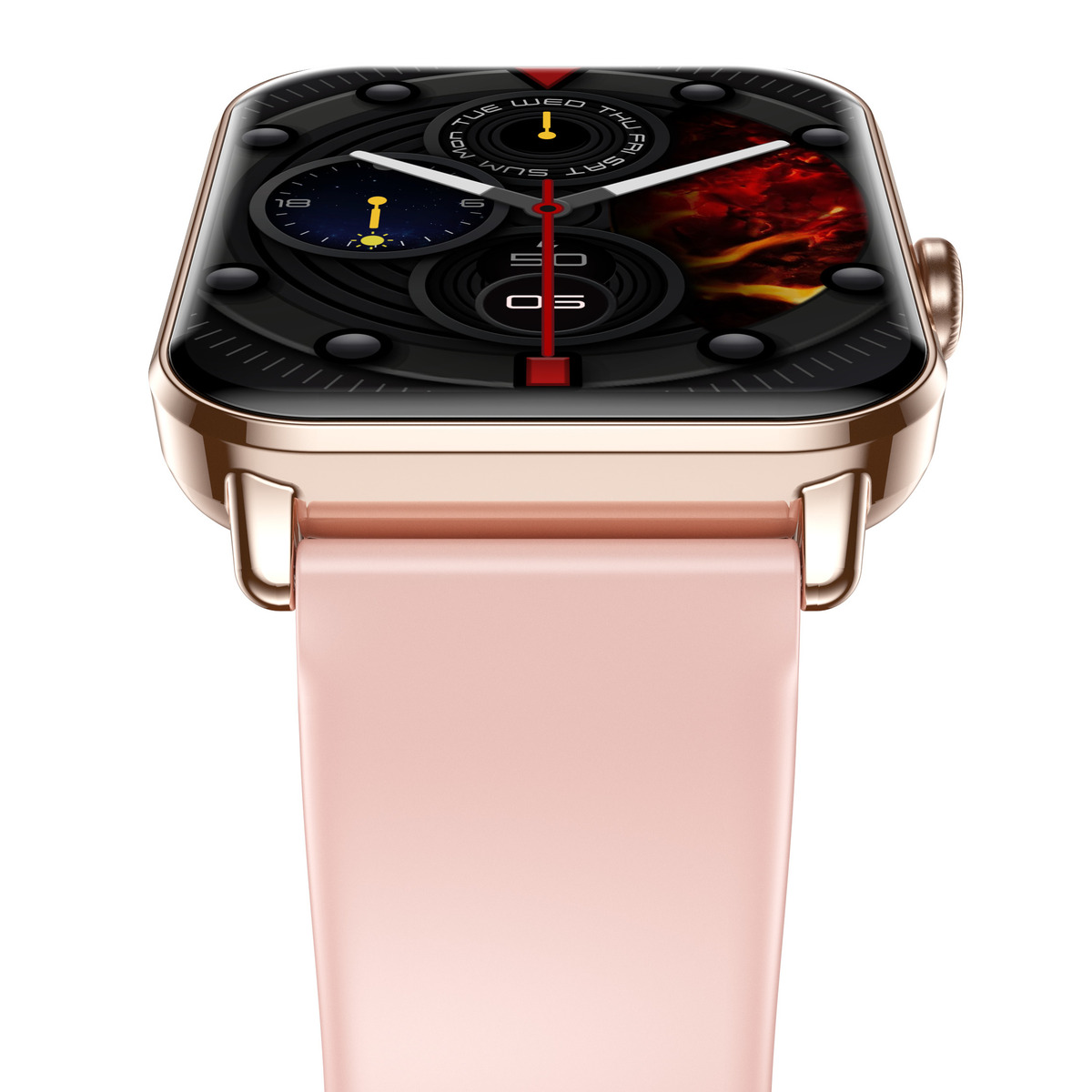 Смарт-годинник UWatch Smart Eva Rubber з 1.83-дюймовим дисплеєм і 2 ремінцями, рожевий — фото 8