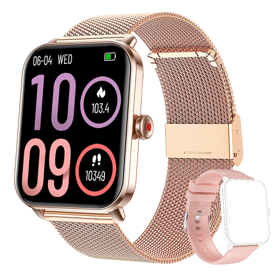 Смарт-годинник UWatch Smart Eva Gold 1.83″ з 2 ремінцями — фото 1