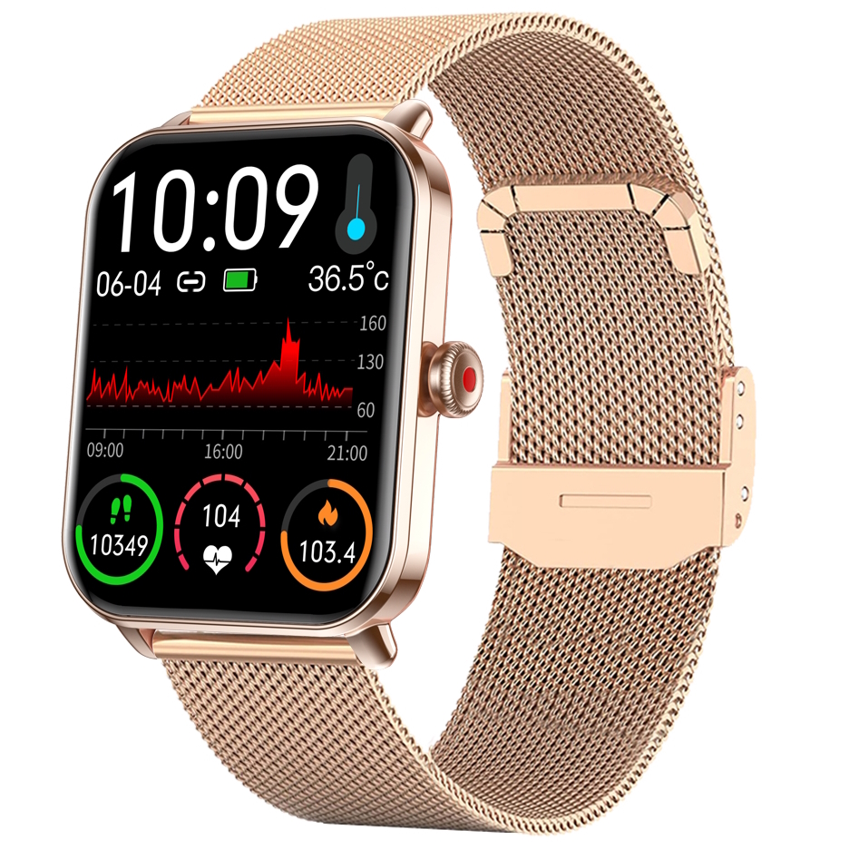 Смарт-годинник UWatch Smart Eva Gold 1.83″ з 2 ремінцями — фото 2