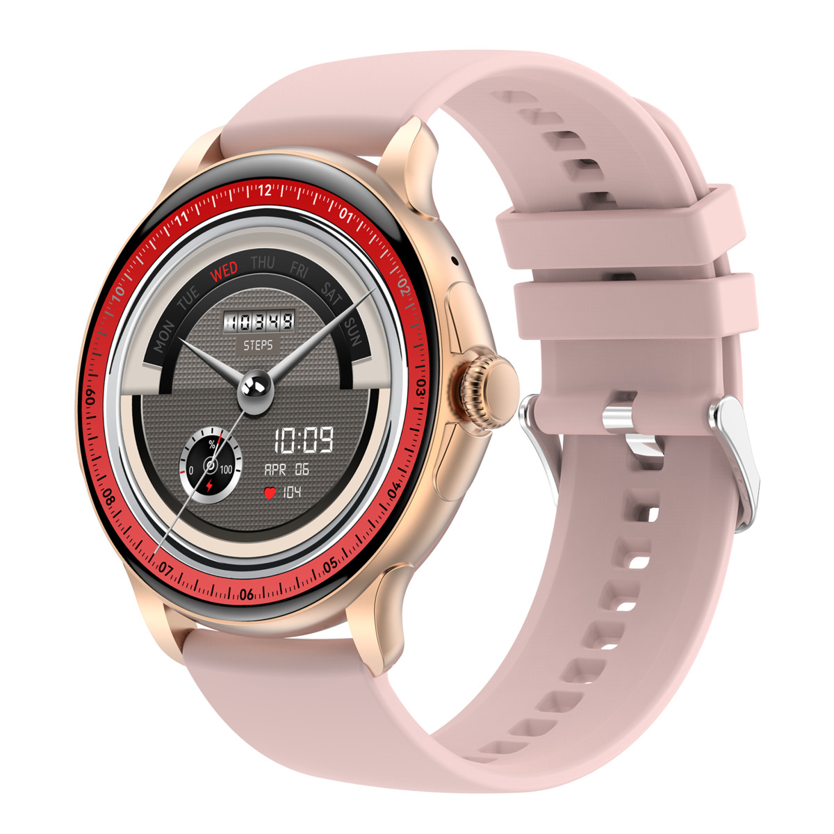 Смарт-годинник UWatch Smart Holiday Gold Rubber, золотистий, 2 ремінці — фото 2