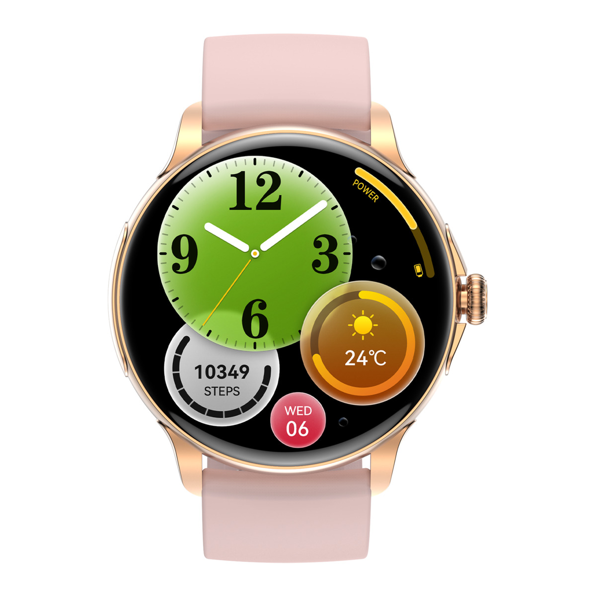 Смарт-годинник UWatch Smart Holiday Gold Rubber, золотистий, 2 ремінці — фото 3