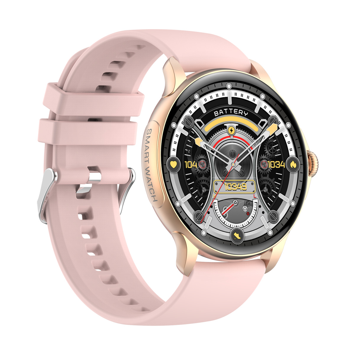 Смарт-годинник UWatch Smart Holiday Gold Rubber, золотистий, 2 ремінці — фото 8