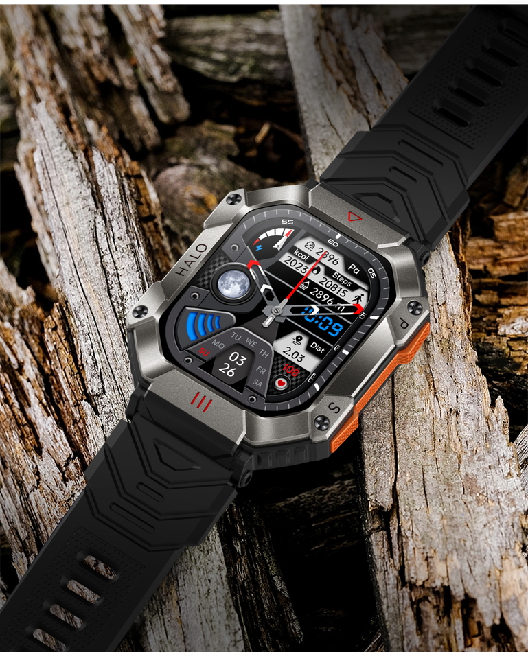 Смартгодинник UWatch Smart Racer K+ Black з компасом, Amoled 2″, Bluetooth 5.0 — фото 2