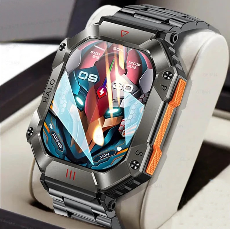 Смартгодинник UWatch Smart Racer K+ Steel з компасом, AMOLED 2 дюйми, чорний — фото 3