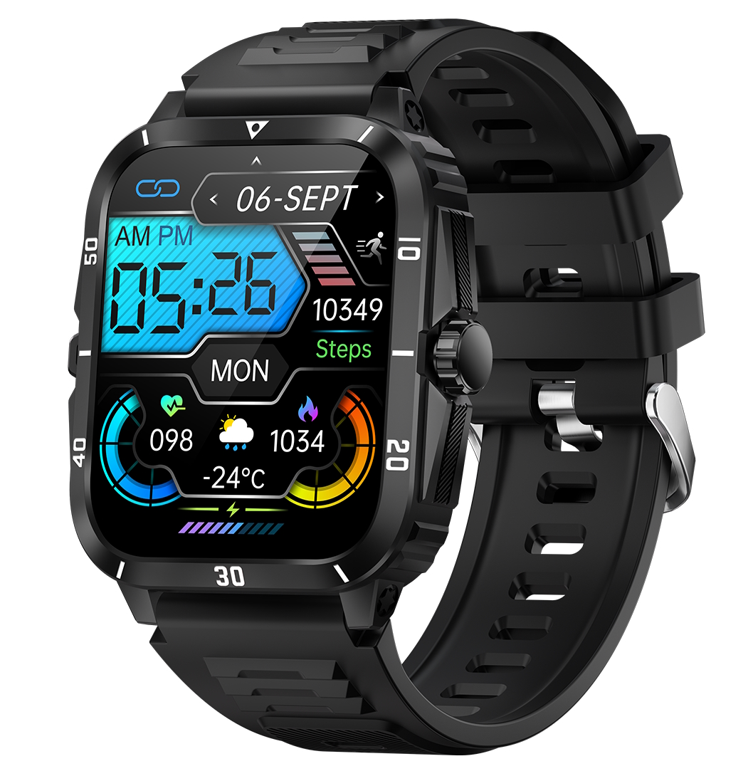 Смарт-годинник UWatch Smart Space Pro чорний з дисплеєм 1.96″ і Bluetooth 5.0 — фото 1