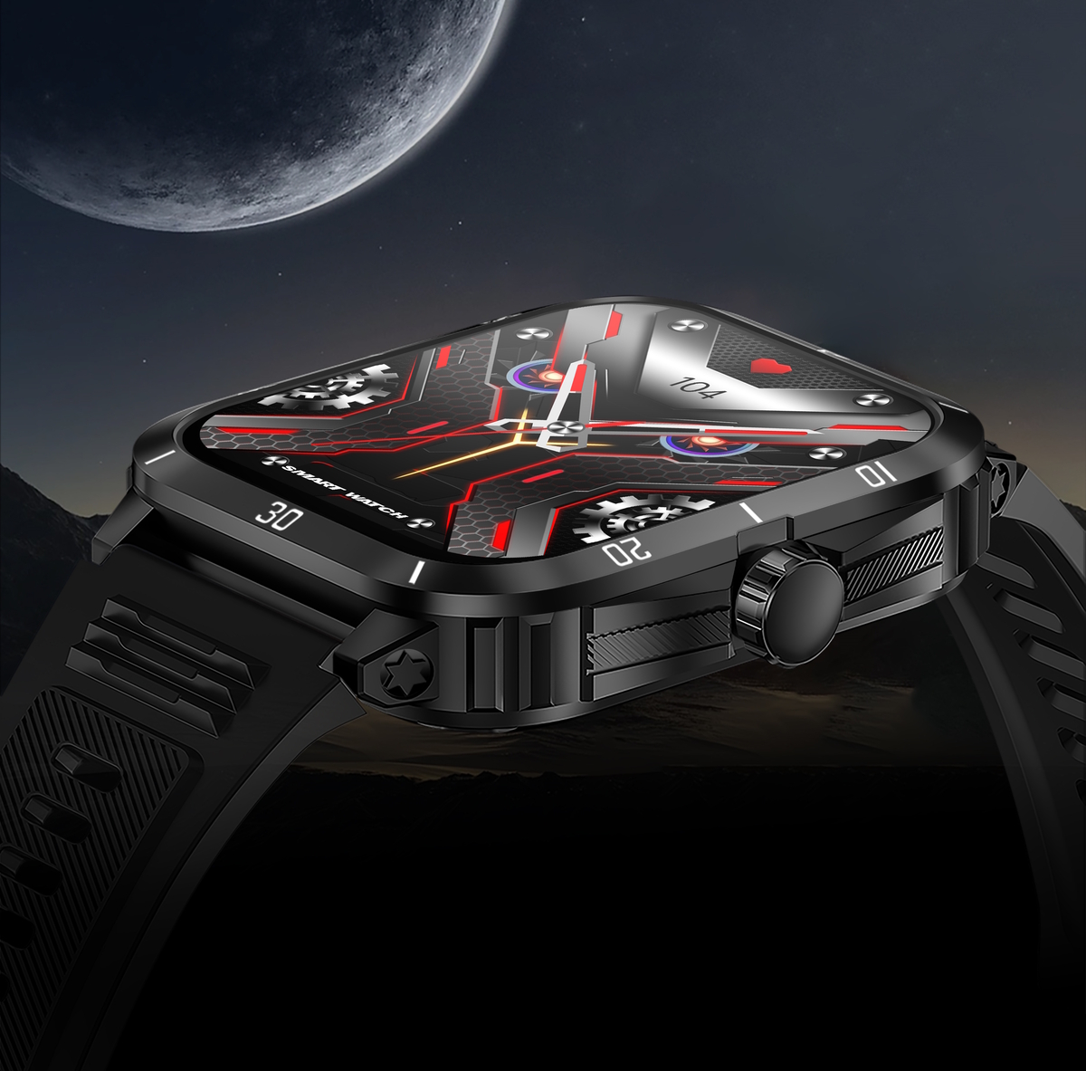 Смарт-годинник UWatch Smart Space Pro чорний з дисплеєм 1.96″ і Bluetooth 5.0 — фото 3