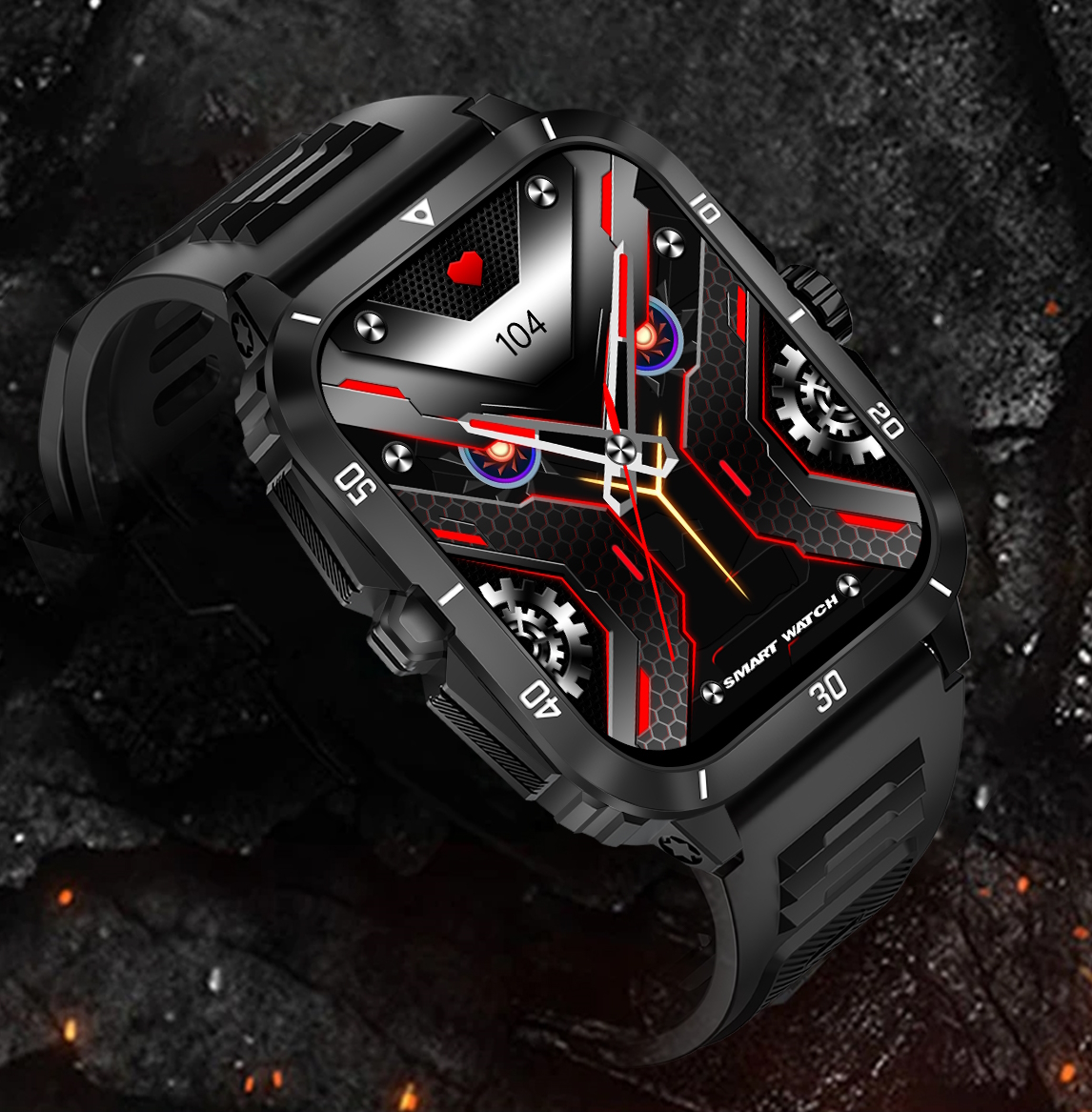 Смарт-годинник UWatch Smart Space Pro чорний з дисплеєм 1.96″ і Bluetooth 5.0 — фото 7