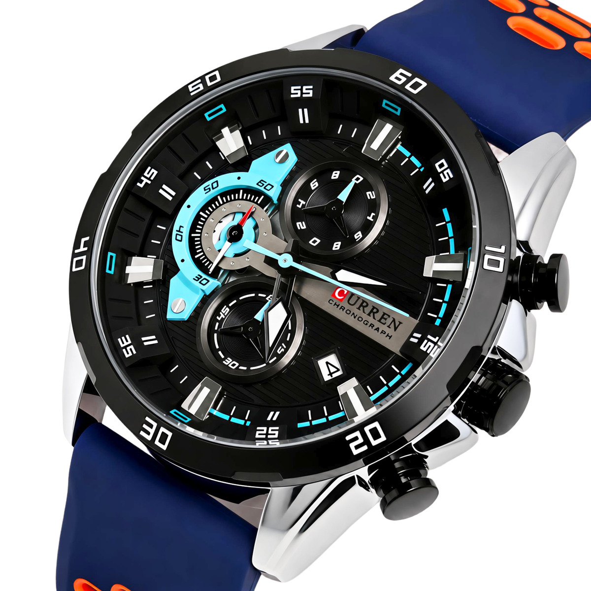 Чоловічий годинник Curren Roberto Lava Blue 2460 з 2 ремінцями — фото 1