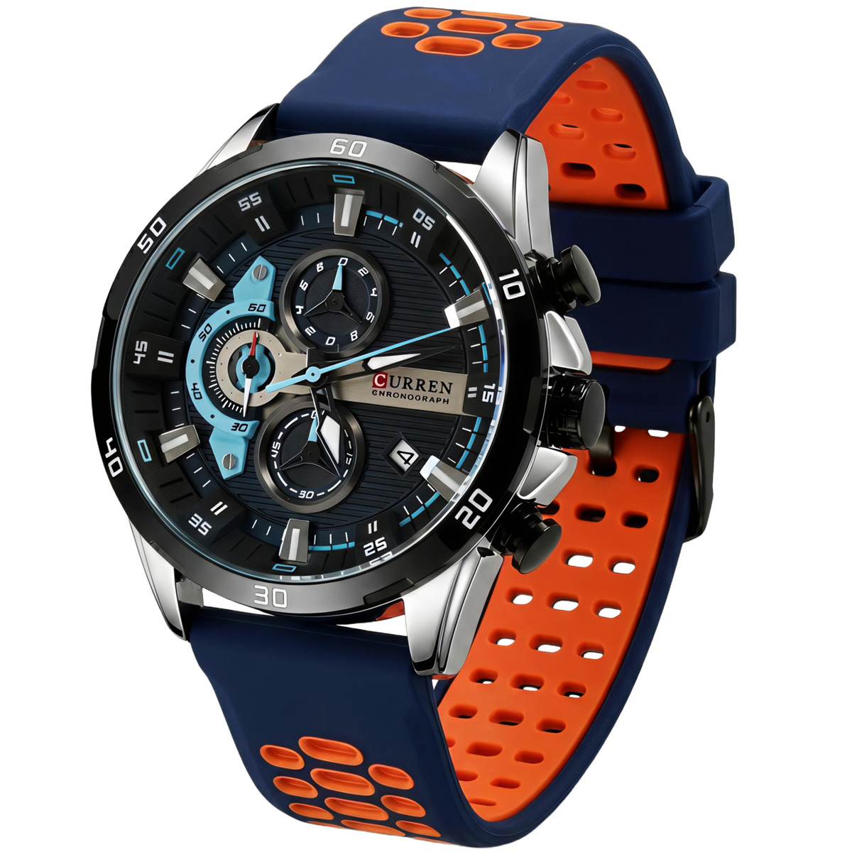 Чоловічий годинник Curren Roberto Lava Blue 2460 з 2 ремінцями — фото 2