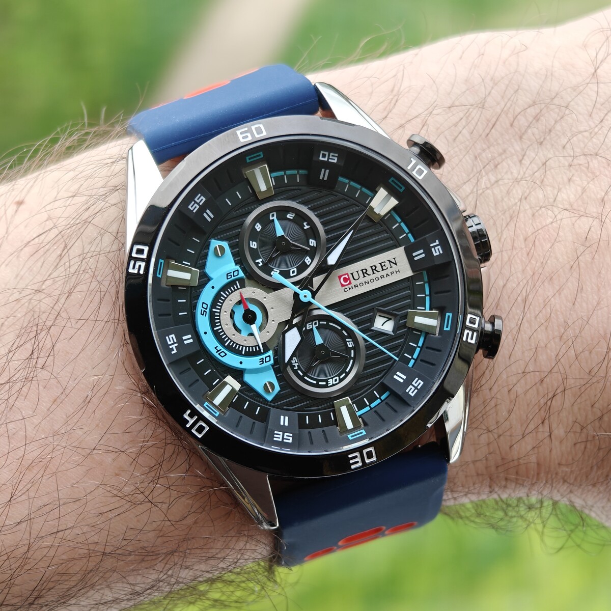 Чоловічий годинник Curren Roberto Lava Blue 2460 з 2 ремінцями — фото 7