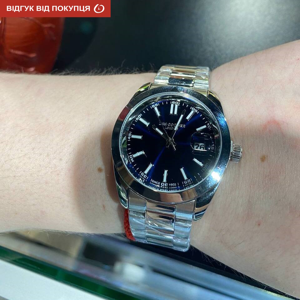 Чоловічий годинник Lee Cooper Speed 1973 зі сталевим браслетом і синім циферблатом — фото 10
