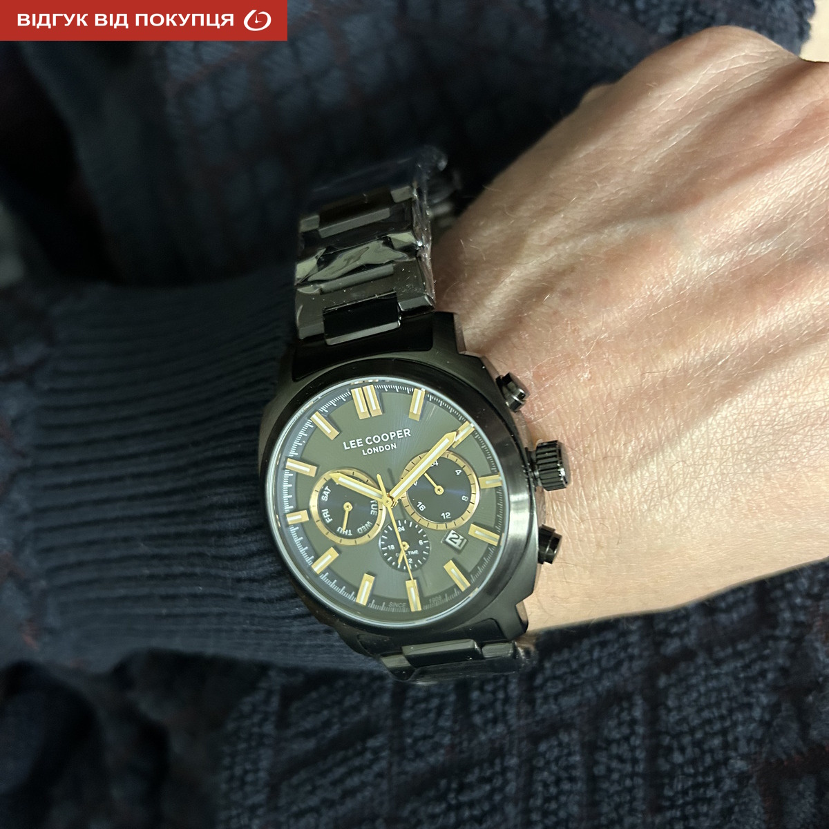 Чоловічий годинник Lee Cooper Trader 1974 з синім циферблатом і сталевим браслетом — фото 8