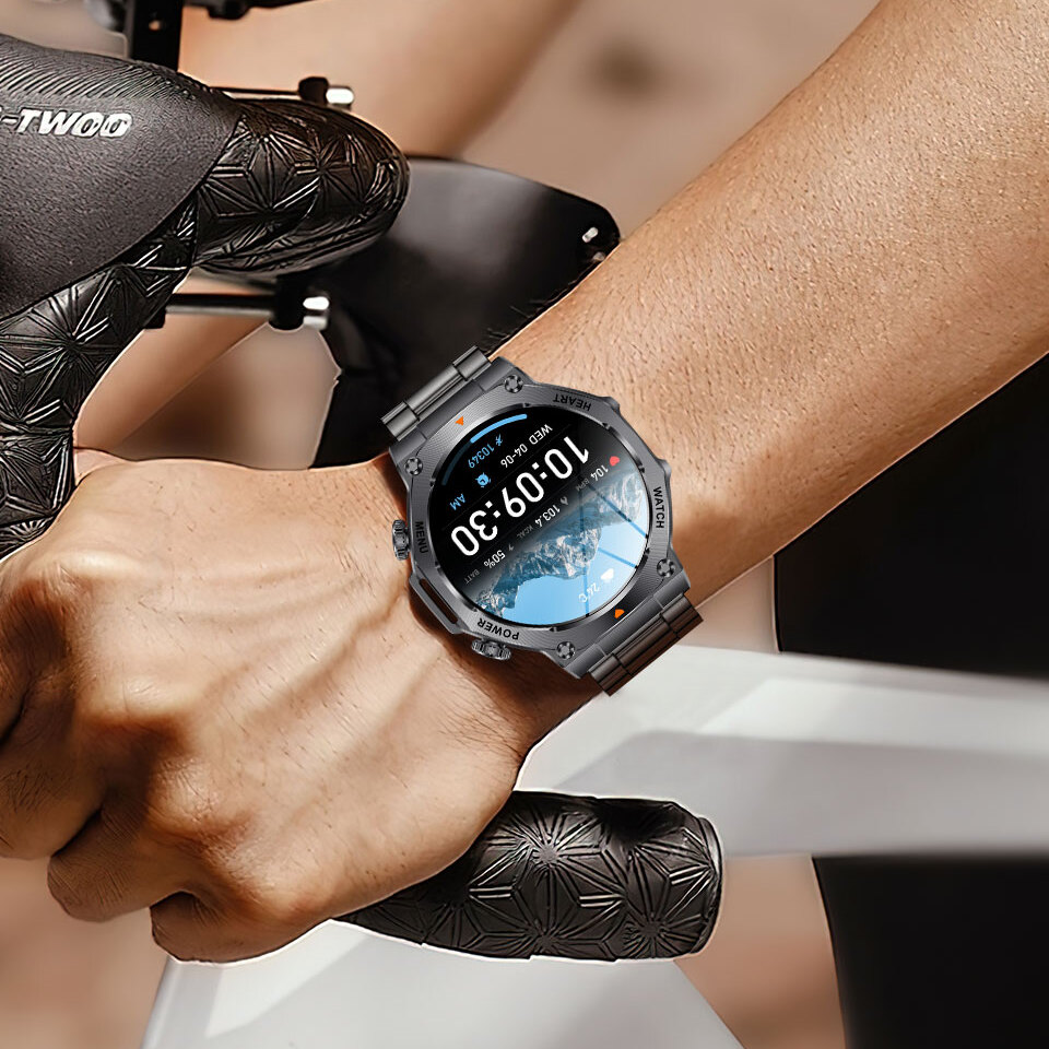 Смарт-годинник UWatch Smart Mevaden Ultra Steel 1.7 дюйма, сталевий корпус, 2 ремінці — фото 6