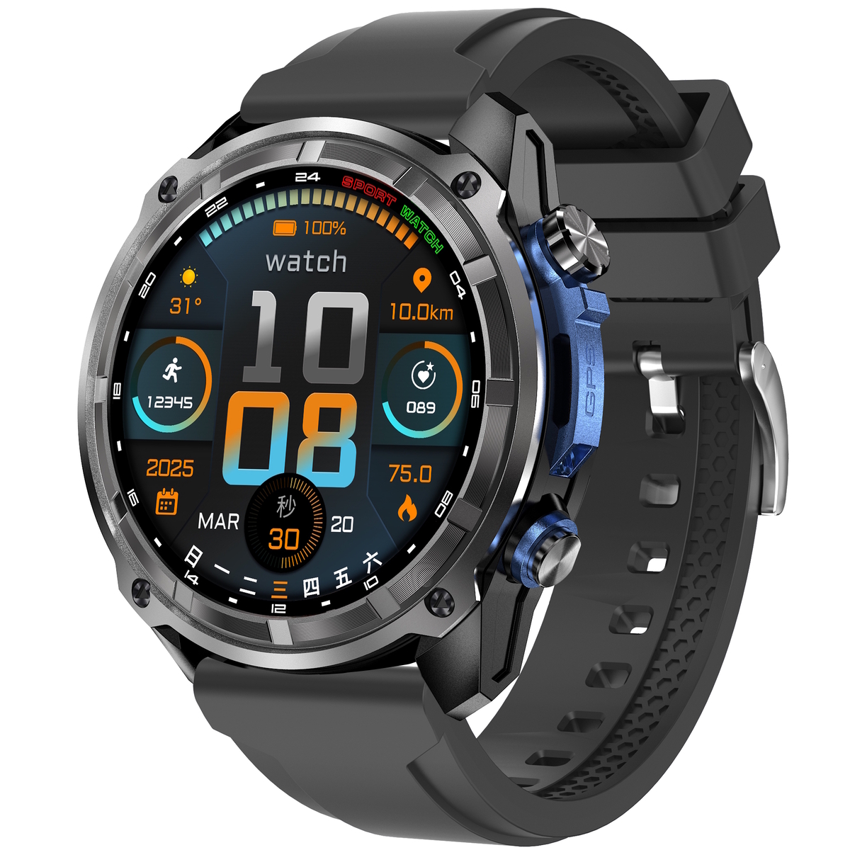 Смартгодинник UWatch Smart Navigation Pro GPS AMOLED з 2 ремінцями — фото 1