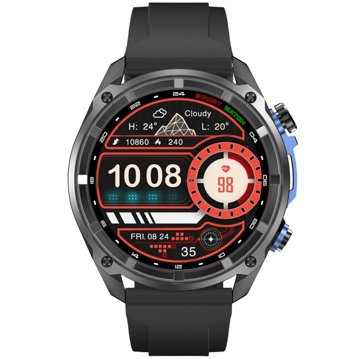 Смартгодинник UWatch Smart Navigation Pro GPS AMOLED з 2 ремінцями — фото 2