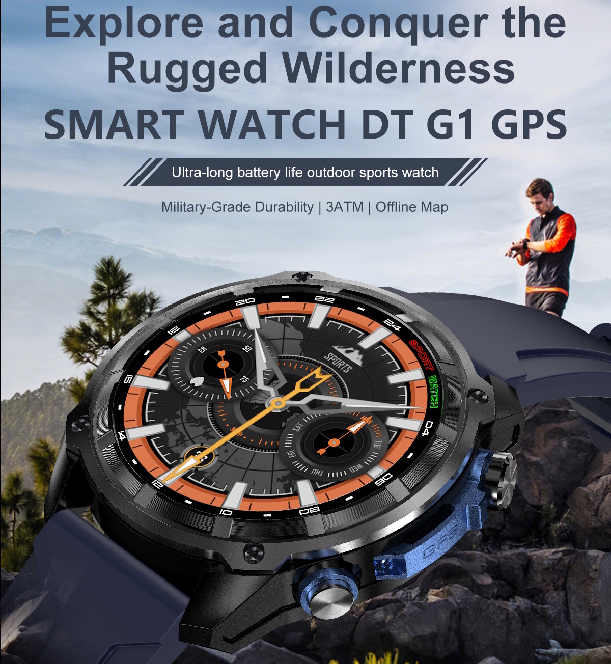 Смартгодинник UWatch Smart Navigation Pro GPS AMOLED з 2 ремінцями — фото 4