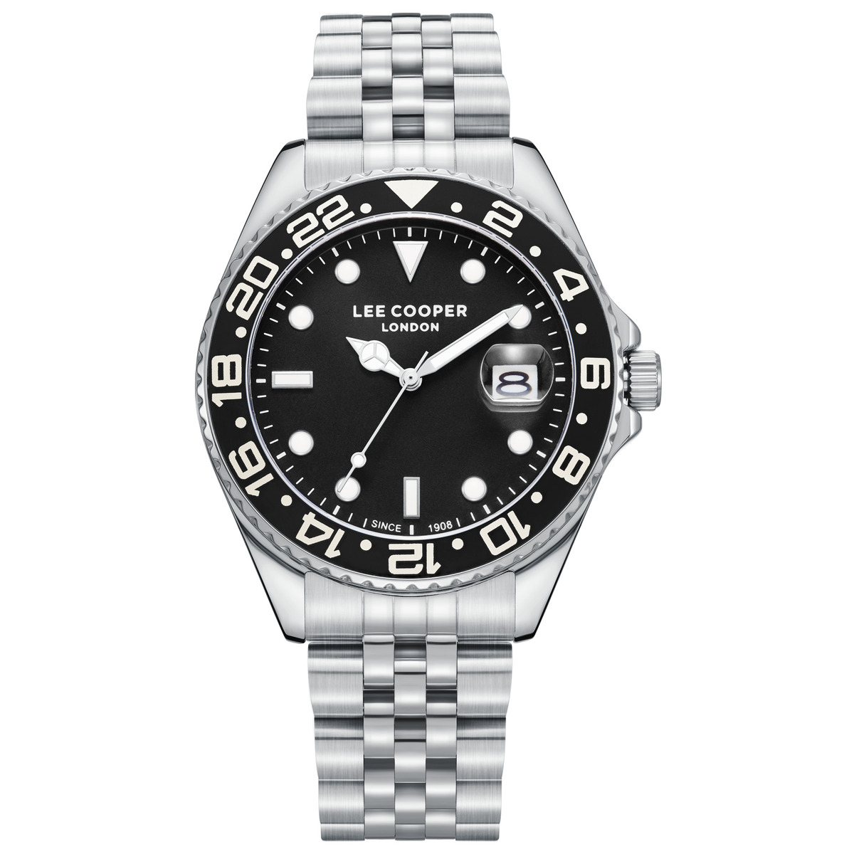 Чоловічий годинник Lee Cooper Daytona Black 1966 з чорним циферблатом — фото 2