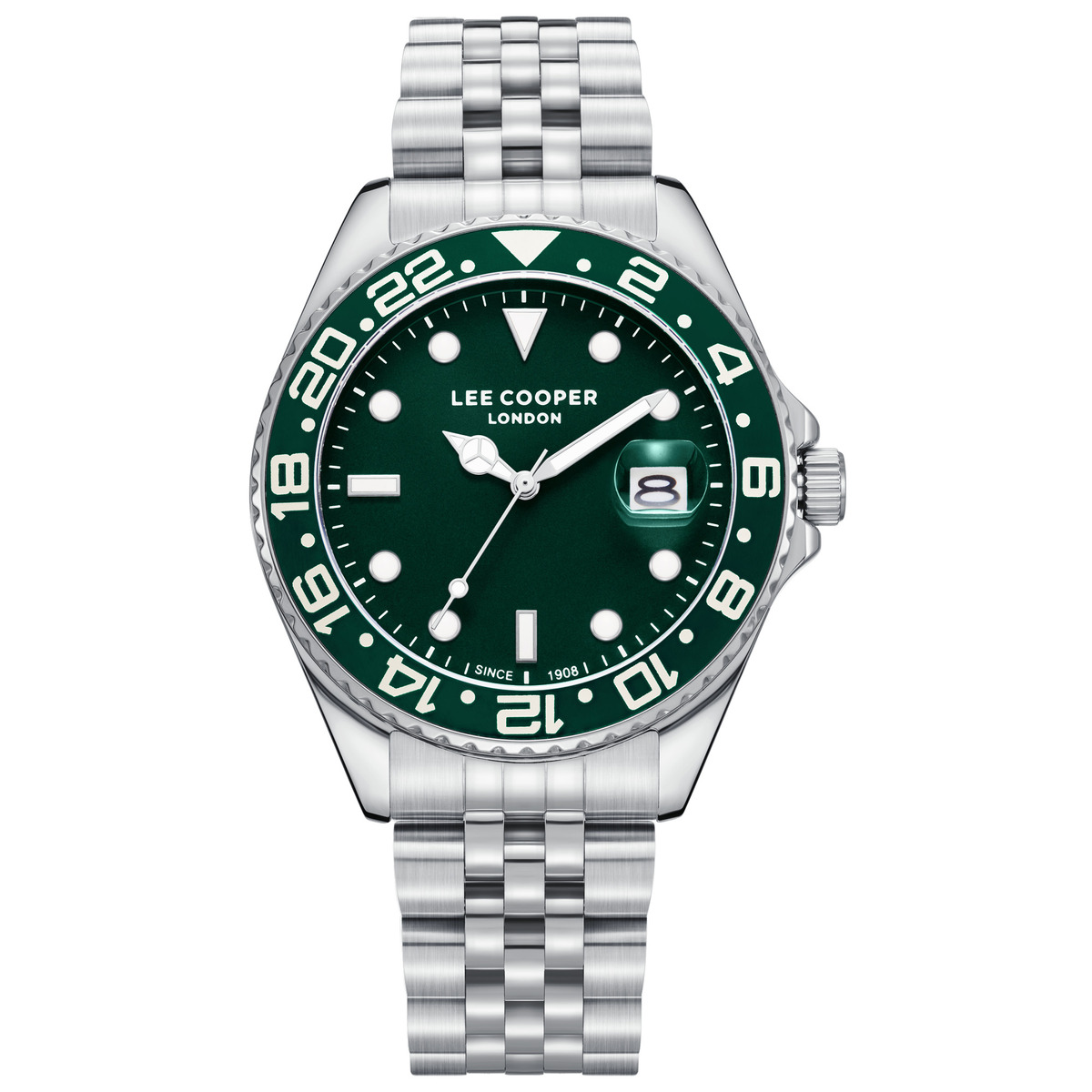 Чоловічий годинник Lee Cooper Daytona Green 42 мм із зеленим циферблатом — фото 2