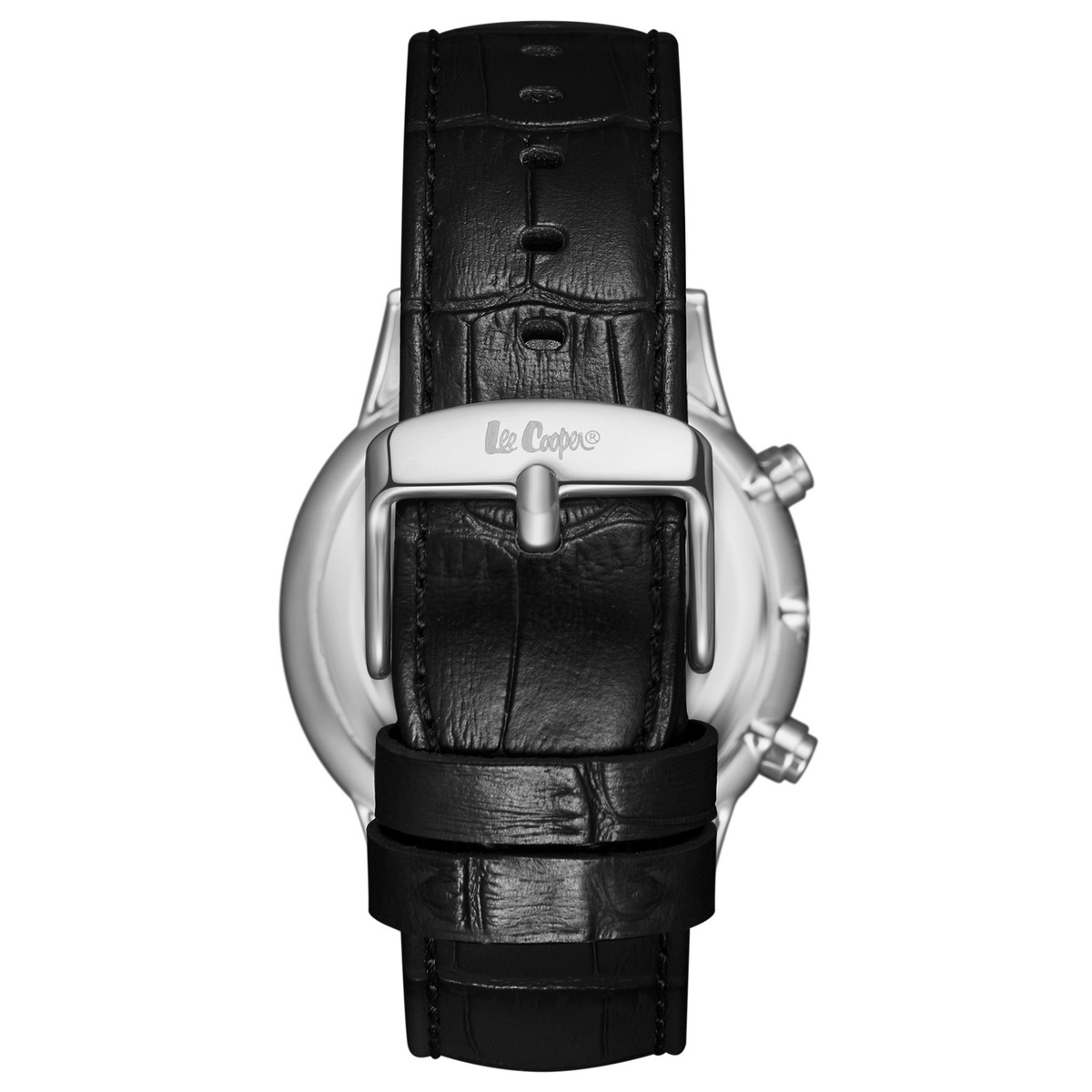 Чоловічий годинник Lee Cooper Leather Black 44 мм з чорним циферблатом — фото 3