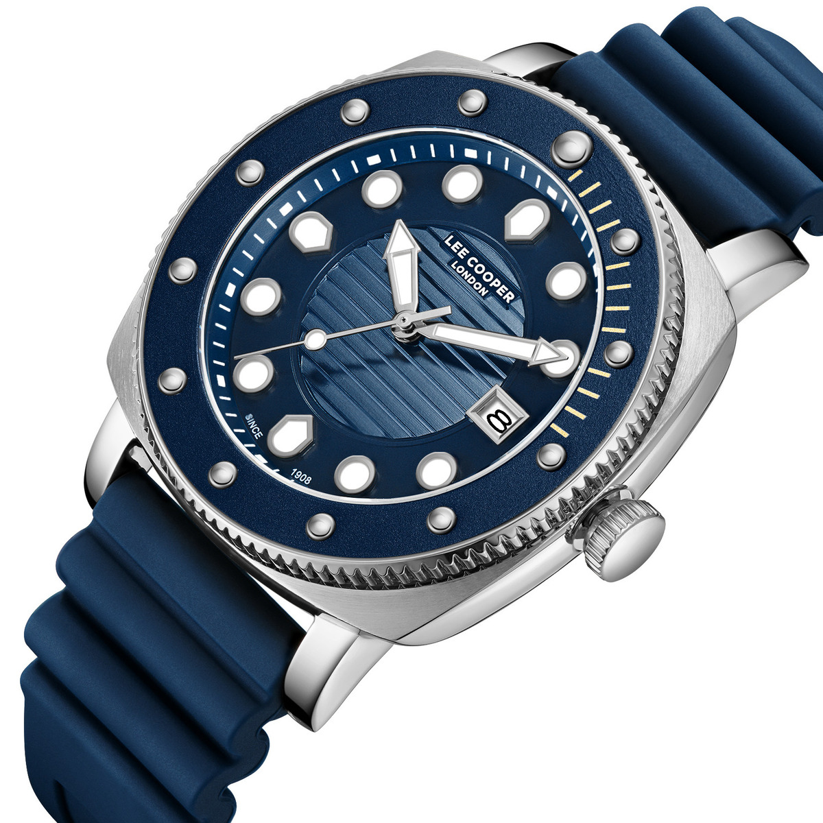Чоловічий годинник Lee Cooper Neo 1978 з синім циферблатом і кварцовим механізмом Miyota — фото 1