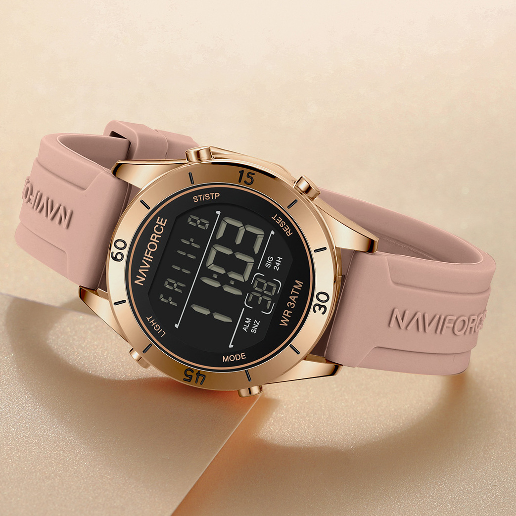 Жіночий годинник Naviforce Ibiza 2425 цифровий з рожевим ремінцем — фото 6