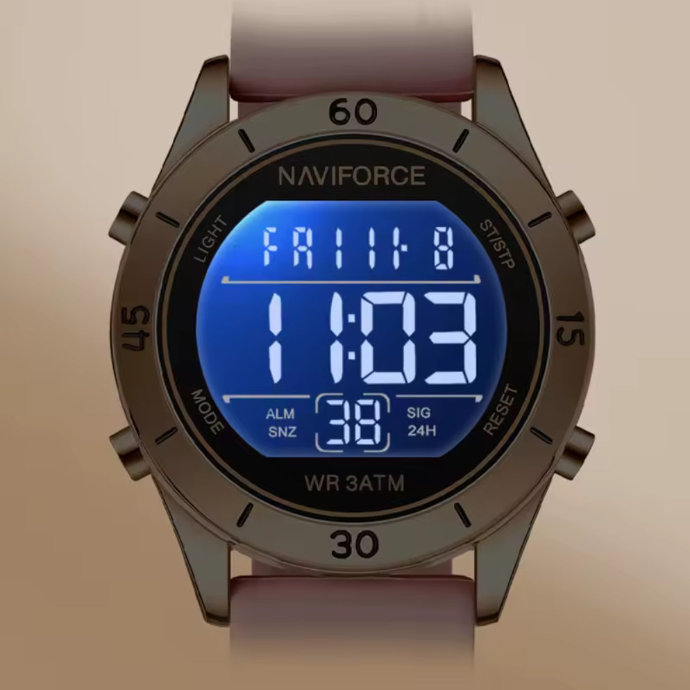 Жіночий годинник Naviforce Ibiza 2425 цифровий з рожевим ремінцем — фото 8