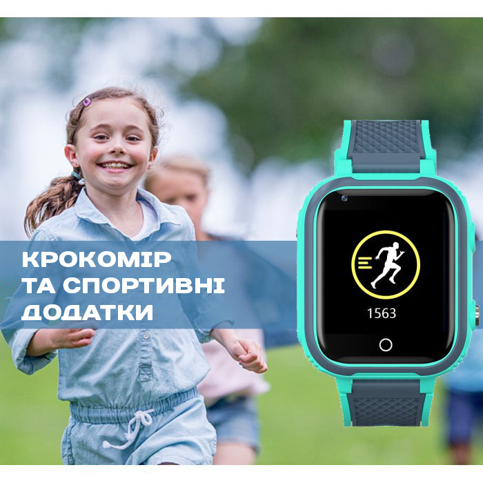 Дитячий смарт-годинник UWatch Smart Kinder GPS Tracking 4G з GPS, камерою та SOS, блакитний — фото 9