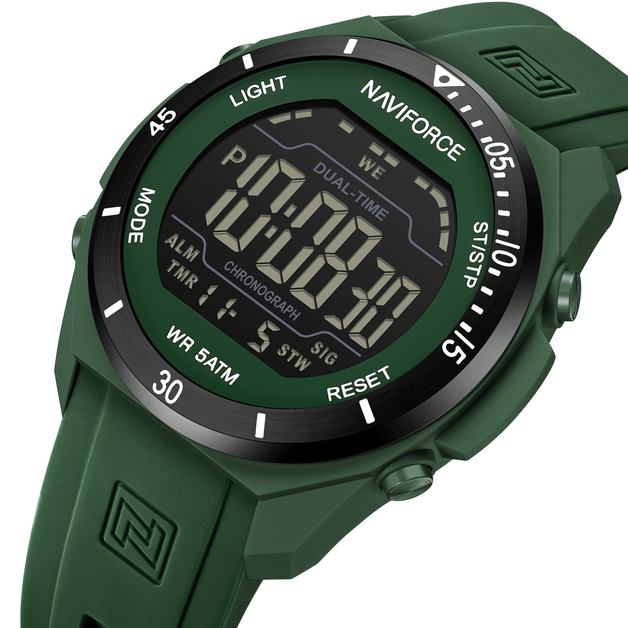 Чоловічий тактичний годинник Naviforce Strategy 2426, зелений, кварцовий Seiko — фото 1