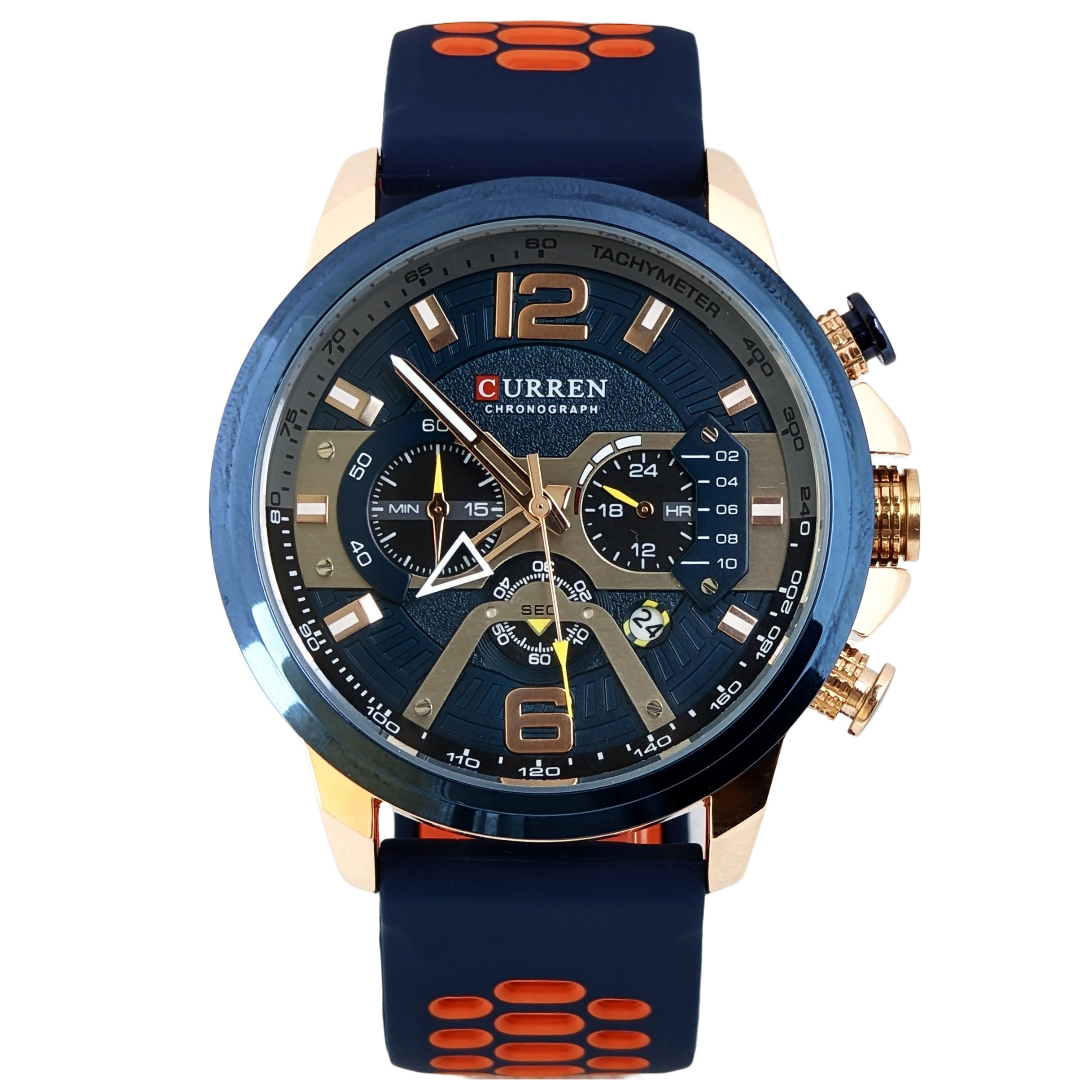 Чоловічий годинник Curren Toronto Lava Blue 2544 з двома синіми ремінцями — фото 2