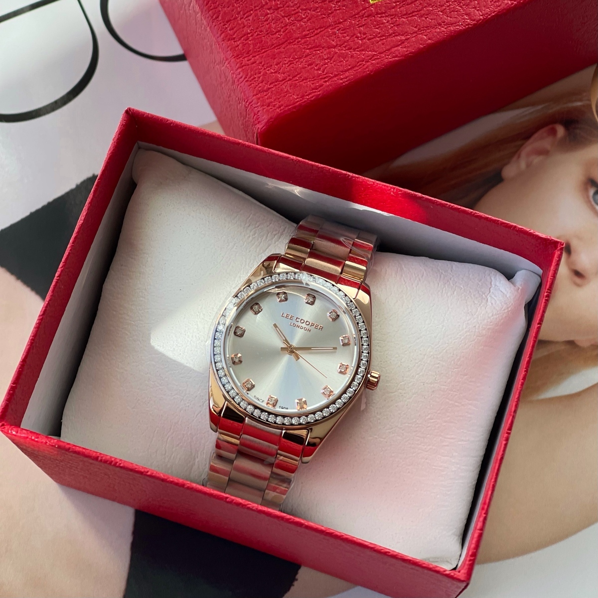 Жіночий годинник Lee Cooper Santorini Gold 1844, рожеве золото, 34 мм — фото 2