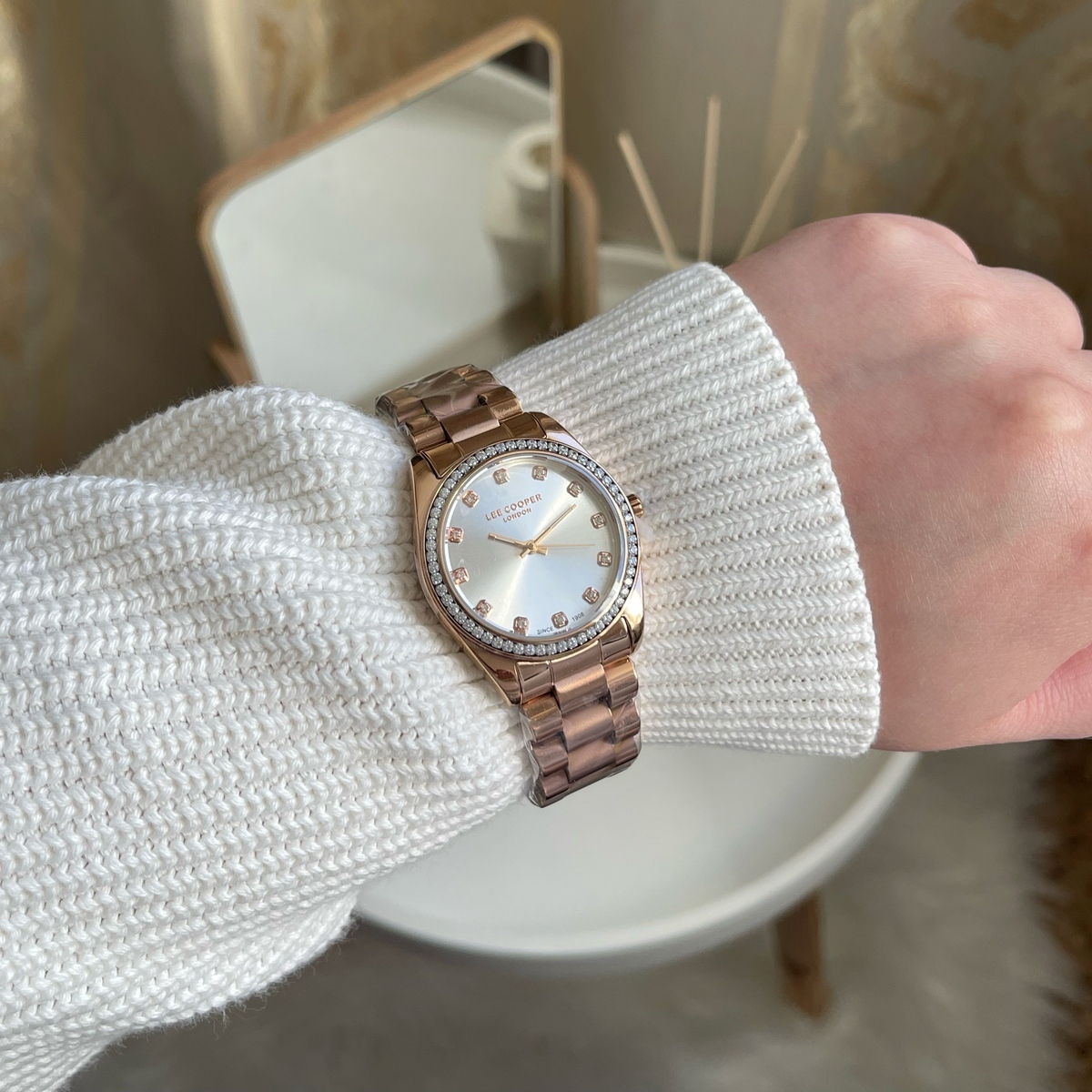 Жіночий годинник Lee Cooper Santorini Gold 1844, рожеве золото, 34 мм — фото 7
