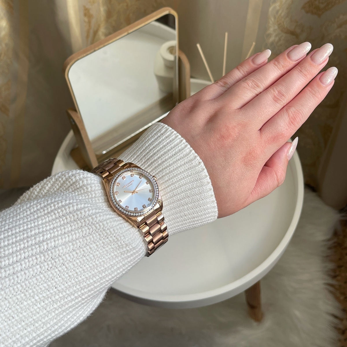 Жіночий годинник Lee Cooper Santorini Gold 1844, рожеве золото, 34 мм — фото 10
