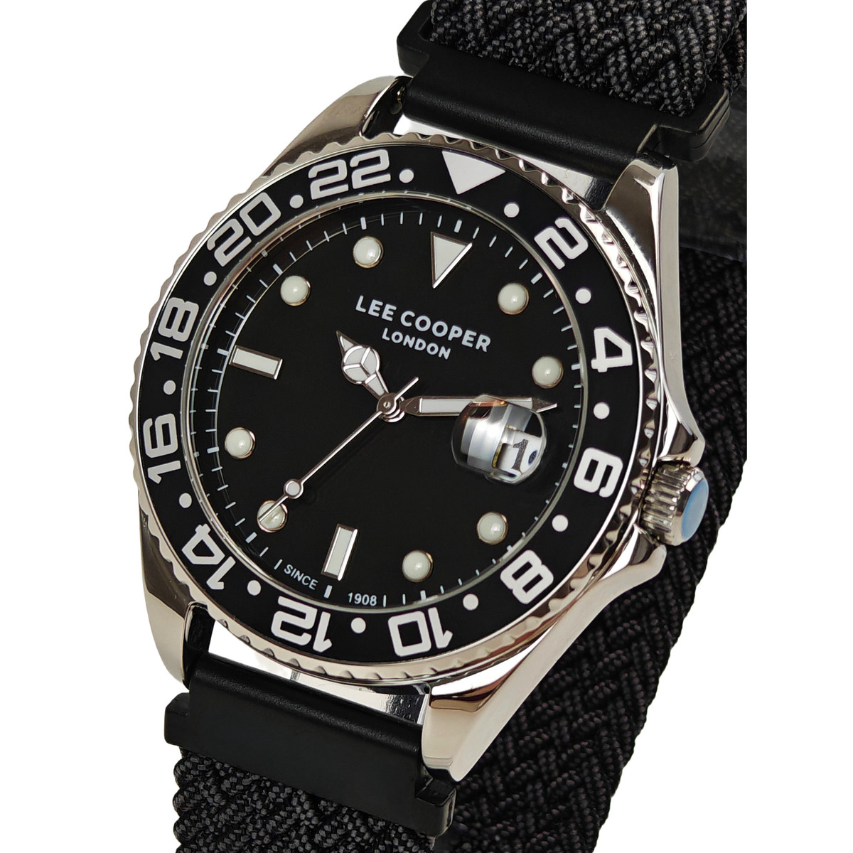 Чоловічий годинник Lee Cooper Daytona Vibe Black з двома ремінцями — фото 1