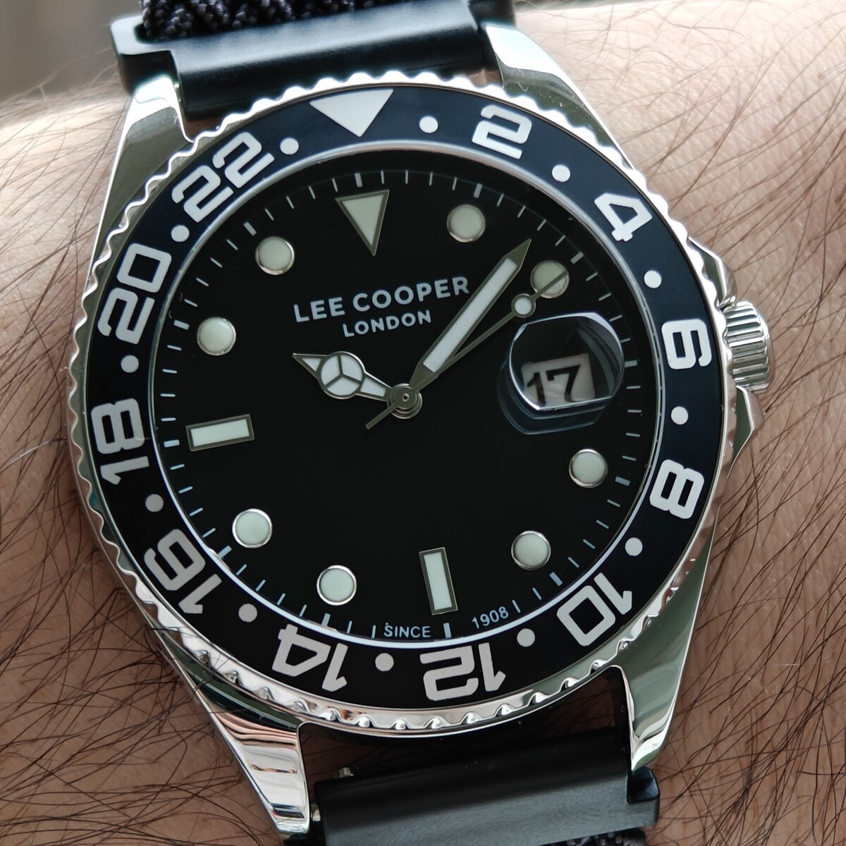 Чоловічий годинник Lee Cooper Daytona Vibe Black з двома ремінцями — фото 7