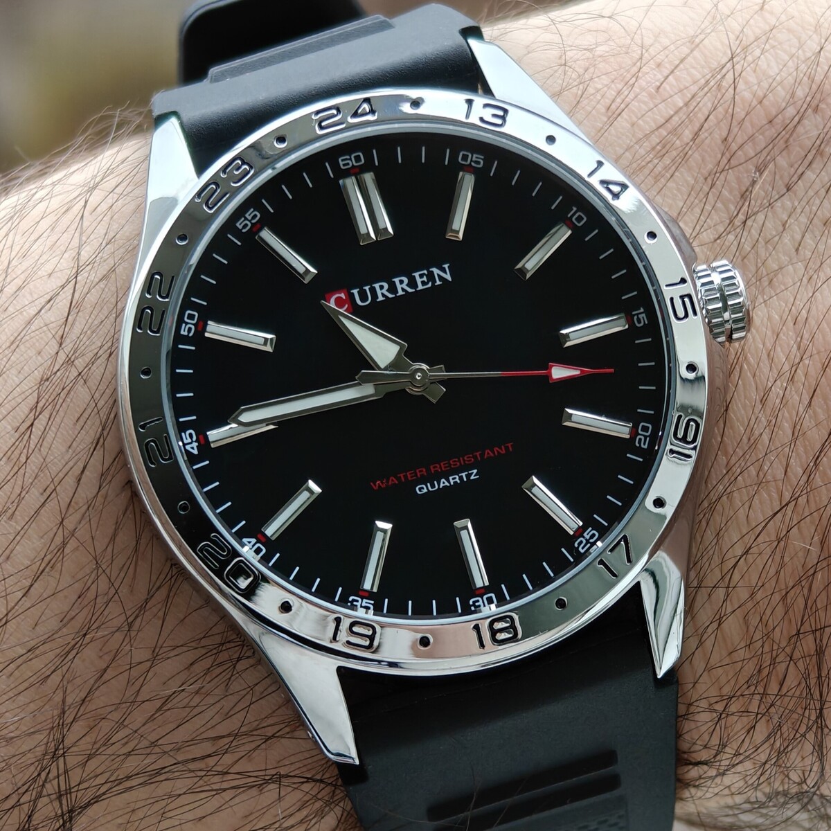 Curren Hector Elastic Black 2197 чоловічий кварцовий годинник, 2 ремінці — фото 8