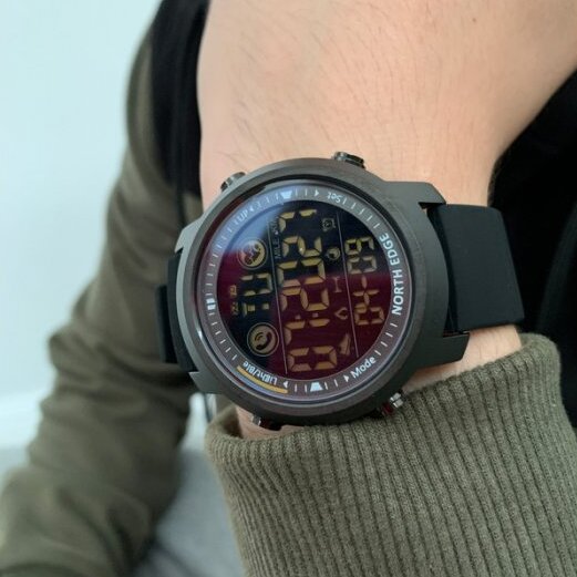 Чоловічий годинник North Edge Laker Black 5 bar з фітнес-трекером, 44 мм — фото 4